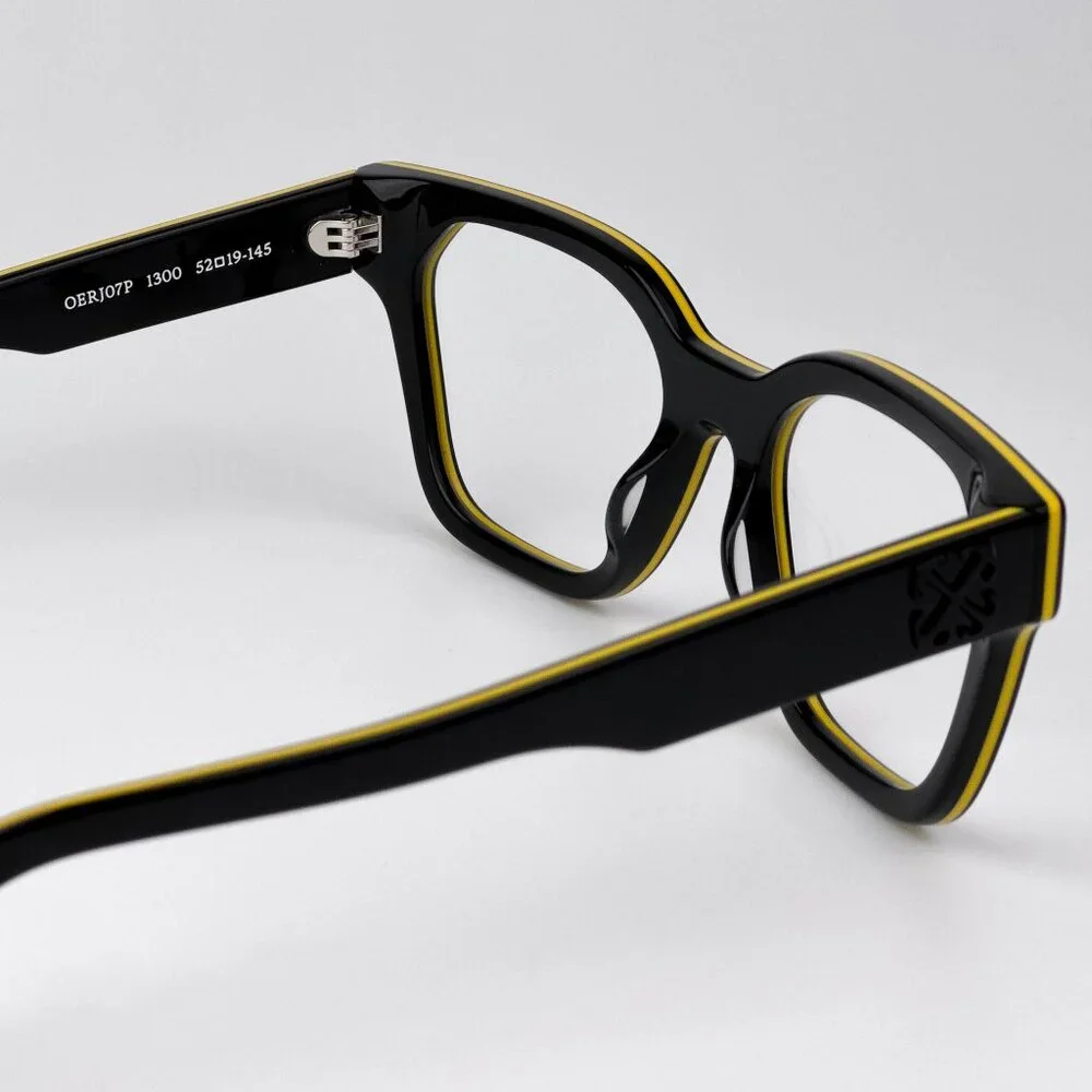 Off-White STYLE 7P Women Eyeglasses Black/Yellow Square | Model OERJ07P 1300